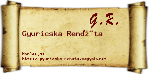 Gyuricska Renáta névjegykártya