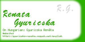 renata gyuricska business card